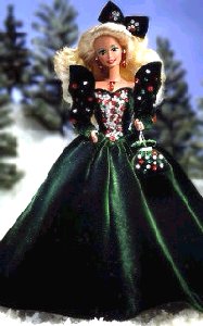 1996 happy holidays barbie value